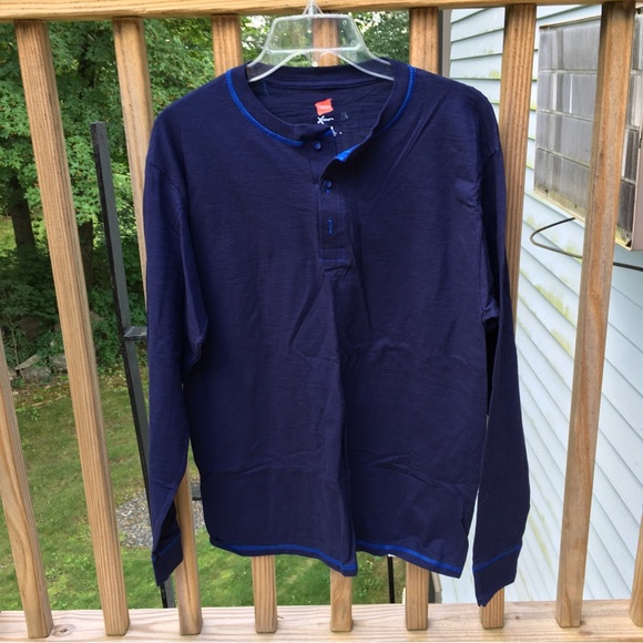 💚NEW💚 Mens Army green 100% cotton Henley with 3 buttons, long sleeves. Sz XL - Picture 6 of 9